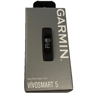 GARMIN Vivosmart 5 L Black/Black Fitness Activity Tracker 010-02645-04 NEW